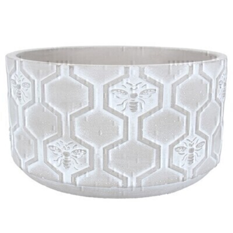 Bee Concrete Bowl Pot Cover By Gisela Graham